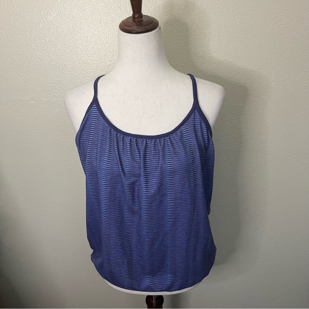 Prana Striped Tank Top Purple Blue Size Medium